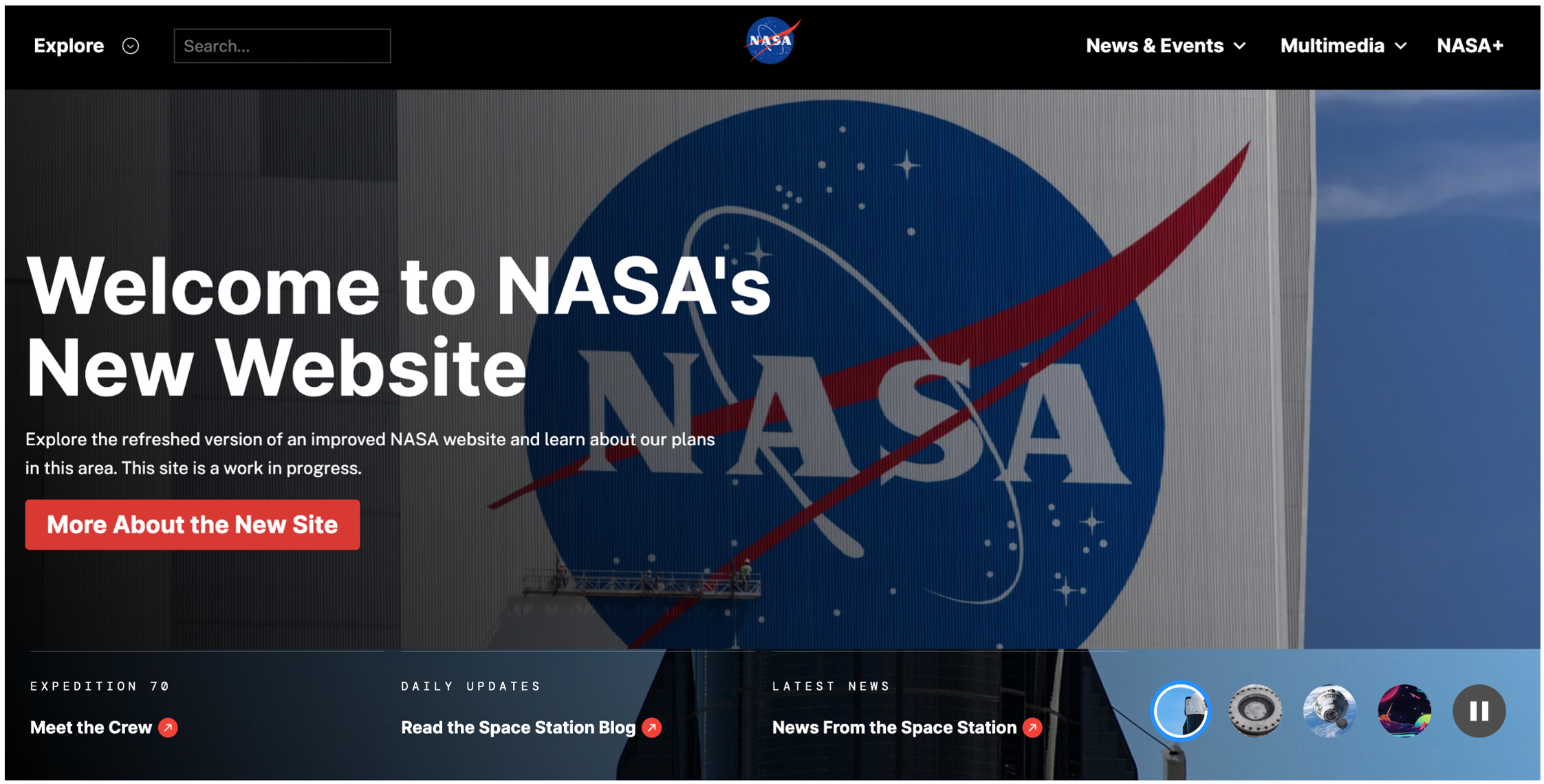 NASA WordPress Website